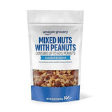 Amazon Grocery, Mixed Nuts with Peanuts, Roasted & Salted, 16 Oz (Previously Happy Belly, Packaging May Vary)