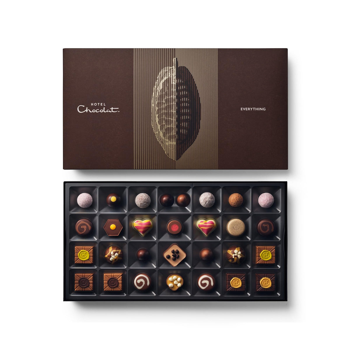 Hotel Chocolat Chocolate Gift Box - Assorted Milk, Dark & White Chocolates, 29 Pieces, Luxury Chocolate Gift