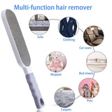 Clorest Pet Hair Remover Brush, Lint Removal Brush with Self-Cleaning Base, Gray