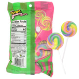 Mini Sour Swirl Lollipops, Individually Wrapped Candy, Party Favors, Bulk Pack, 14 Count