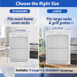 Giznity Oven Rack Cleaning Bags, Heavy Duty No Scrub Reusable Leakproof PE Soaking Bags, No Mess, For Grill Grates & BBQ Grills, 40 x 60 cm (15.7 x