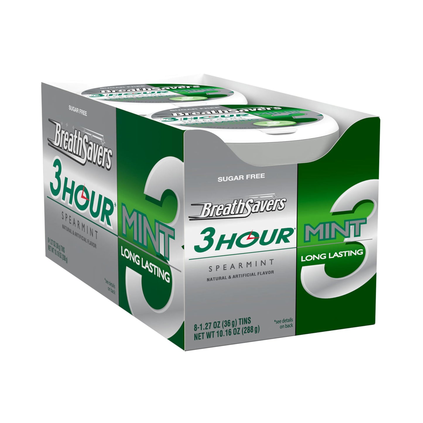 BREATH SAVERS Spearmint Sugar Free Breath Mints Tins, 1.27 oz (8 Count)