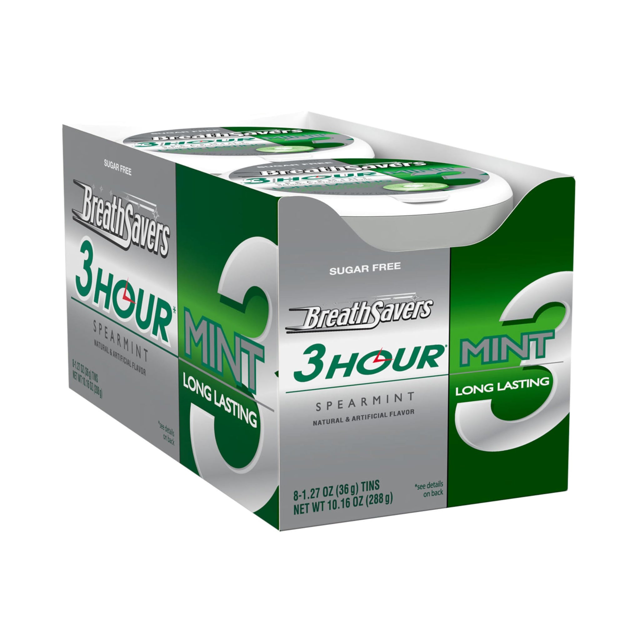 BREATH SAVERS Spearmint Sugar Free Breath Mints Tins, 1.27 oz (8 Count)