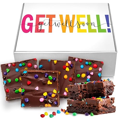 Get Well Soon Gift Basket Chocolate Brownies Cookies Food Gift Treats For Men Women Kids Individually Wrapped Care Package After Surgery | Nut Free |