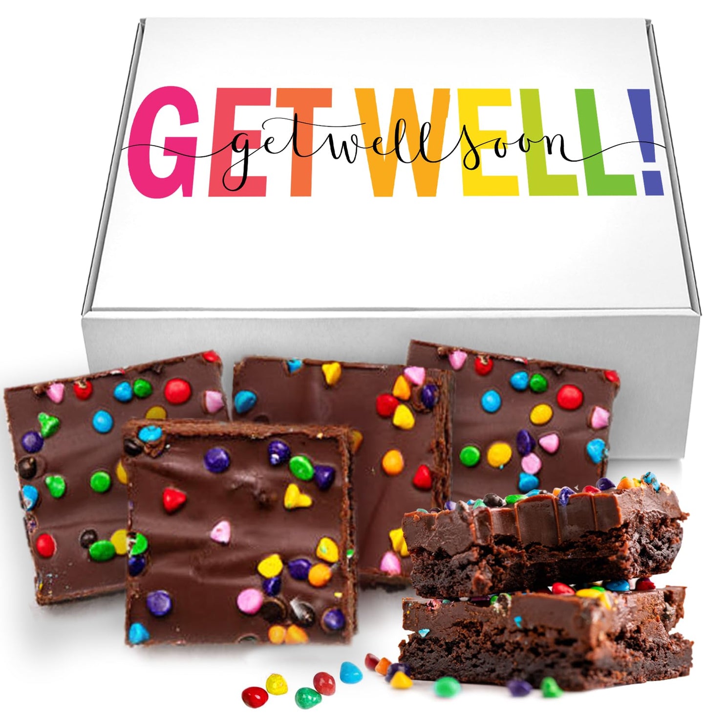 Get Well Soon Gift Basket Chocolate Brownies Cookies Food Gift Treats For Men Women Kids Individually Wrapped Care Package After Surgery | Nut Free |