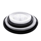 Party Essentials Deluxe Quality Hard Plastic 40 Count Party/Dinner Plates, 10-1/4-Inch, Black