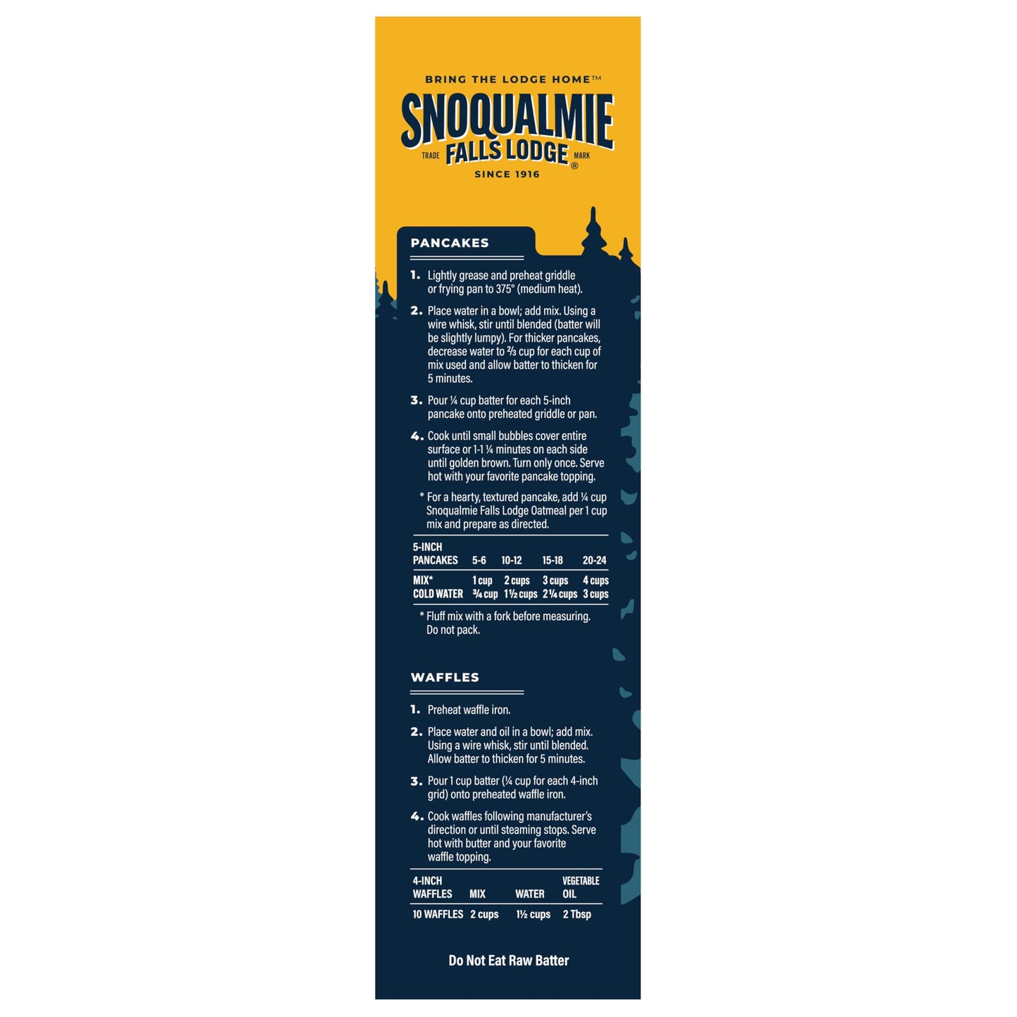 Snoqualmie Falls Lodge Old Fashioned Pancake & Waffle Mix, 24 OZ (Pack of 1)