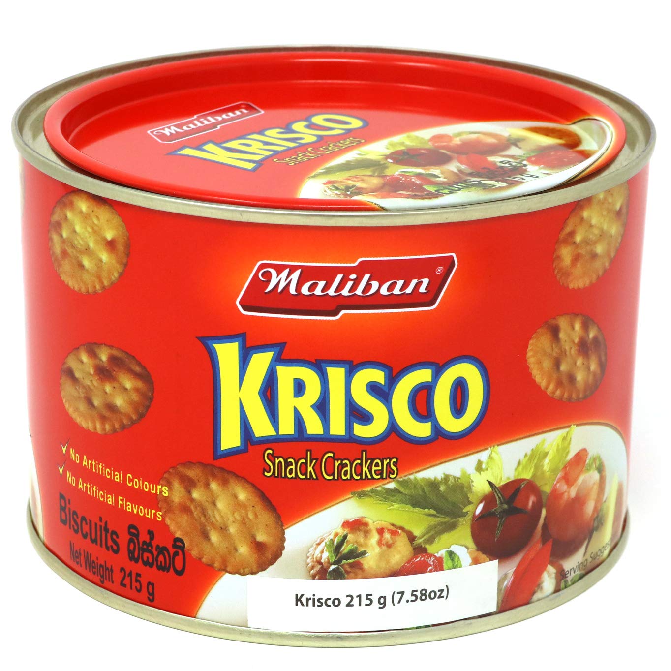 Maliban Krisco Snak Crackers 215g (7.6oz) (Tin)