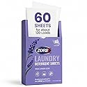 ZORBX Lavender Scented Laundry Detergent Sheets (60 Ct for Up to 120 Loads) - Liquid-less, Quick Dissolving Laundry Soap Sheets for Tackling Tough