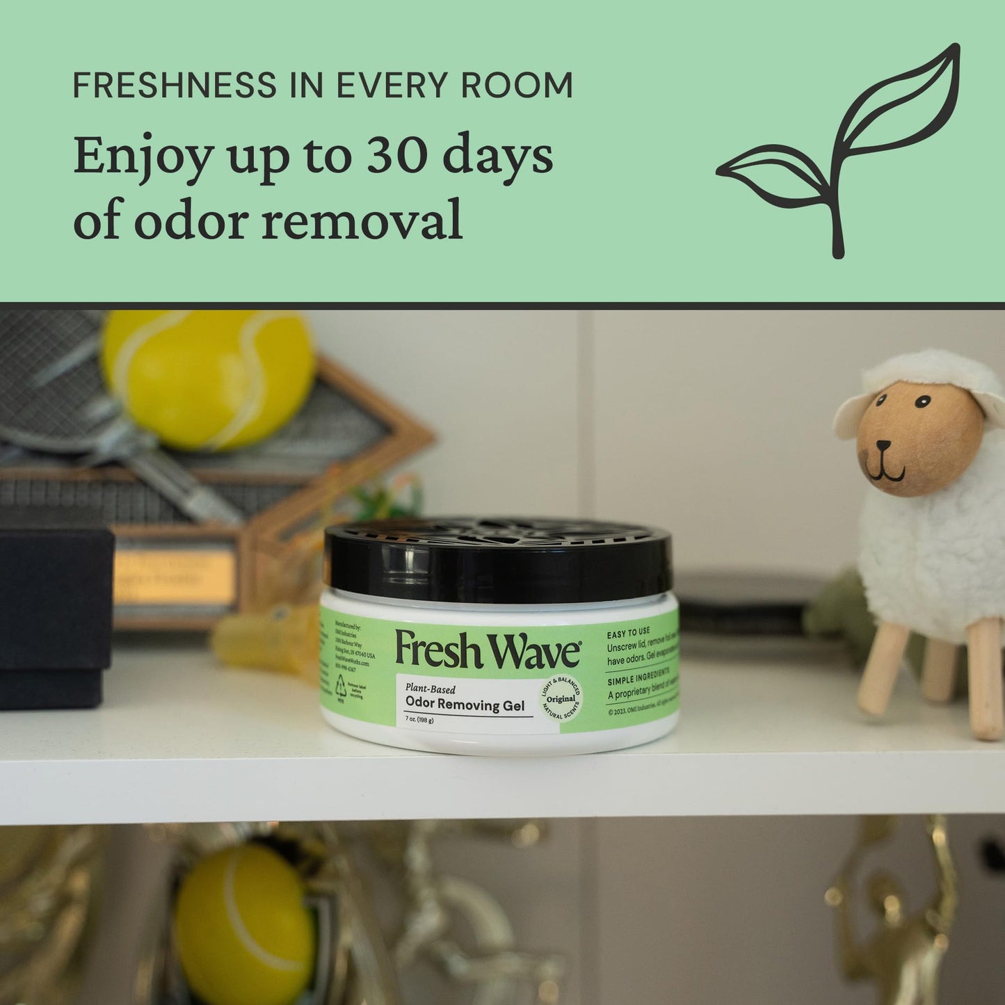 Fresh Wave Odor Removing Gel, 7 oz., Pack of 3 - Odor Absorbers for Home, Safer Odor Relief, Natural Plant-Based Odor Eliminator, Every 7 oz. lasts