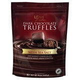 Utah Truffles Sea Salt Dark Chocolate Individually Wrapped Pouch, Naturally Gluten Free, Gourmet Smooth Creamy Natural Truffle, 16 oz (Pack of 1, Sea