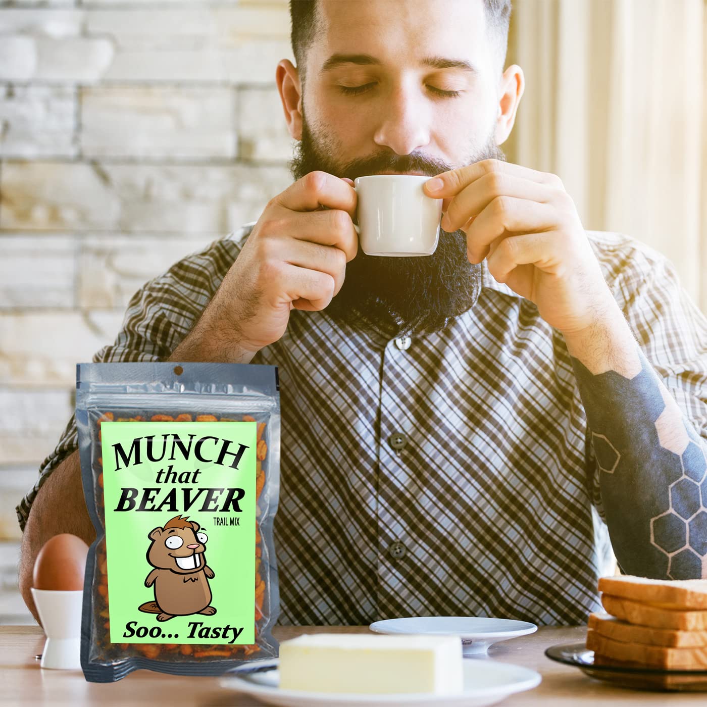Munch That Beaver Trail Mix - Unique Gift Ideas for Friends, Funny Beaver Gag Gifts for Men and Women, Stocking Stuffers, Salty, Made in America, 9 Oz