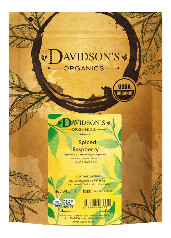 Davidson's Tea Bulk, Spiced Raspberry, 16-Ounce Bag