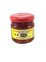 Iasa Peperoncino Piccante Hot Red Peppers in Olive Oil 100 Gr Jar