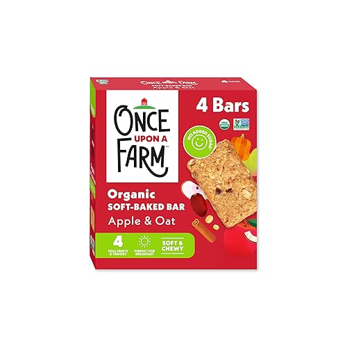 Once Upon a Farm Organic Soft Baked Kids' Bar Multipack, Apple & Oat, 4pk