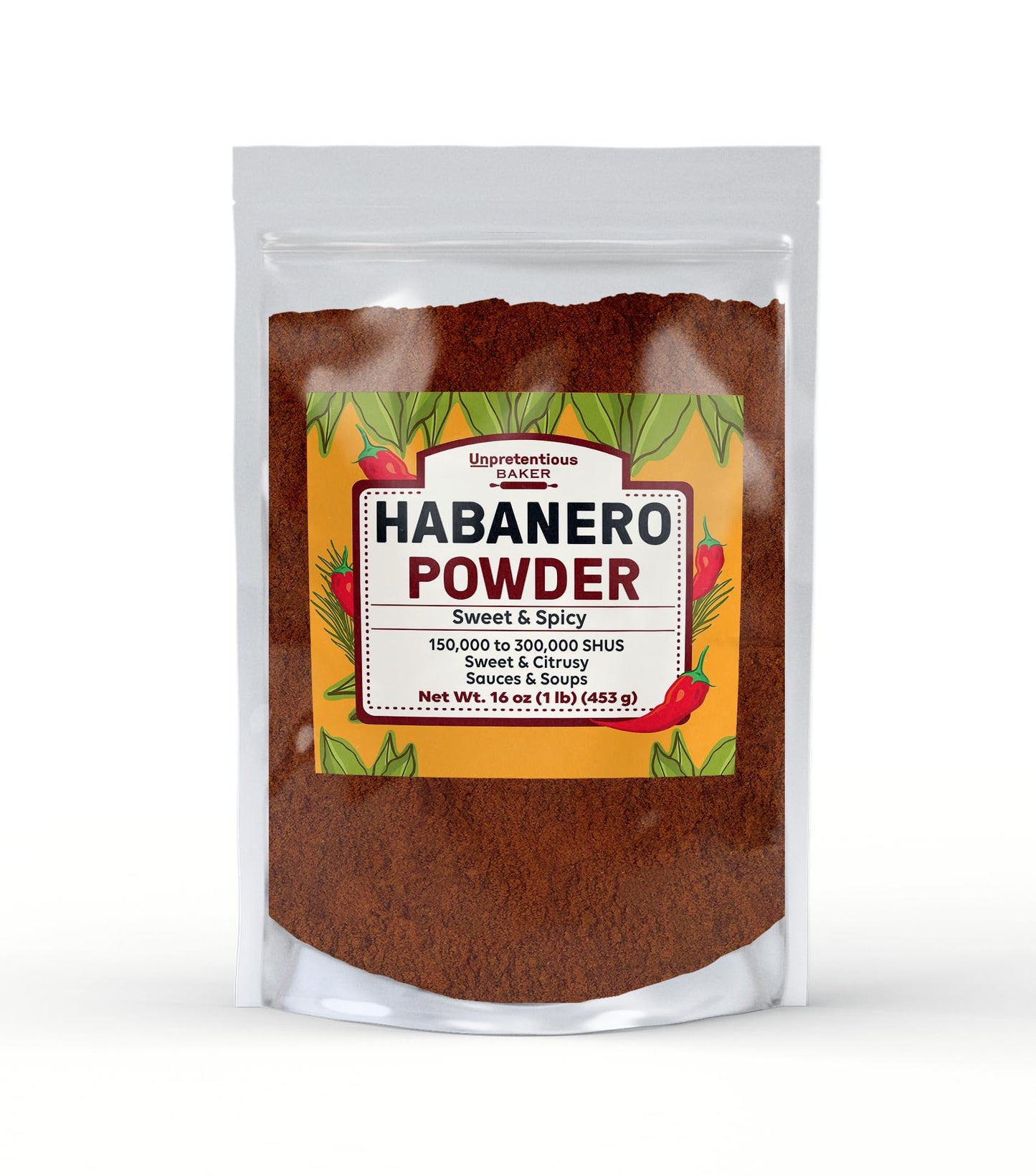Unpretentious Habanero Powder, Hot & Spicy, Chili & Sauces, Mexican Cuisine (1 Pound)