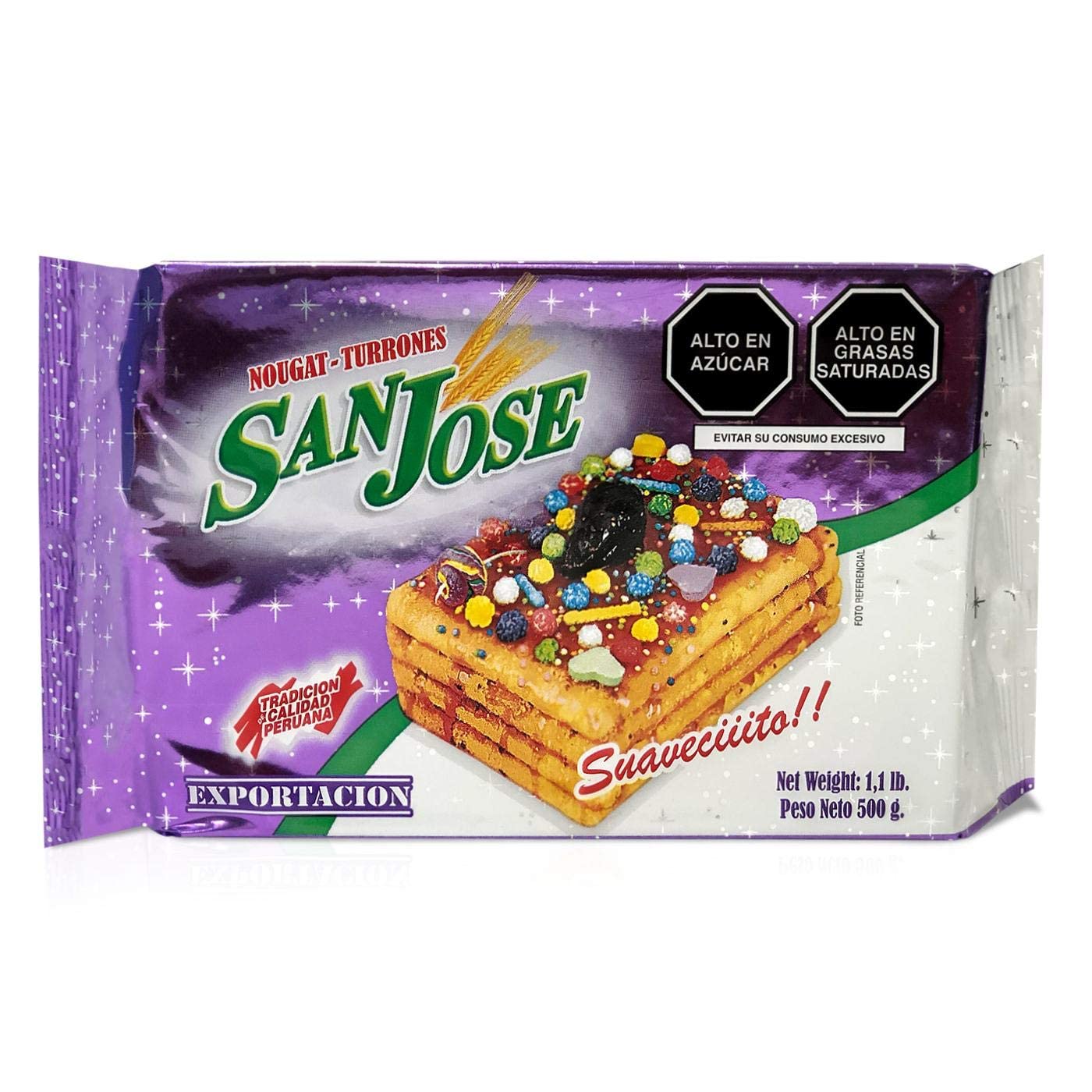 Moptrek se Turron de Dona Pepa Peruano 500 gr | Peruvian Nougat (1.1 lbs) 2 Pack