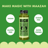 MAAZAH Cilantro Chutney - Premium Sauce/Condiment/Dressing/Marinade, Herby & Vibrant, Add Flavor in a Flash, Good on Everything, Sugar Free, Gluten