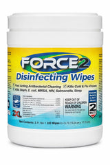 Force2 2XL Disinfecting Wipes - 220 Wipe Count - Antibacterial Disinfectant, Multi-Surface Cleaning and Sanitizing Wipes