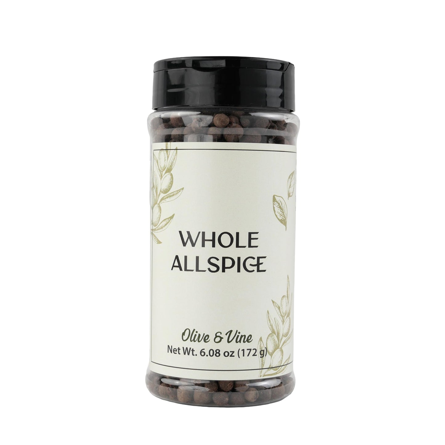 Olive & Vine Whole Allspice, Warm & Sweet Flavor, For Baking & Marinades, Rich Tradition, Authentic Taste, For Global Recipes (6.08 Ounce)