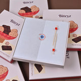 Biteyz Goldie Turkish Delight, Candy Gift Box - Gourmet Treats, Chocolate Flavored Turkish Delight Coated with Caramelized Cookie Crumbs, 36 Pieces