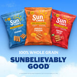 SunChips 100% Whole Grain Chips, Harvest Cheddar, 1 oz Bags, Pack of 104, No Artificial Flavors, No Colors from Artificial Sources