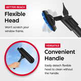 Tyroler Professional Window Squeegee for Home,1 ft-12.5 ft Long Squeegee for Window Cleaning, 2-in-1 Window Cleaning Squeegee Kit, Indoor & Outdoor