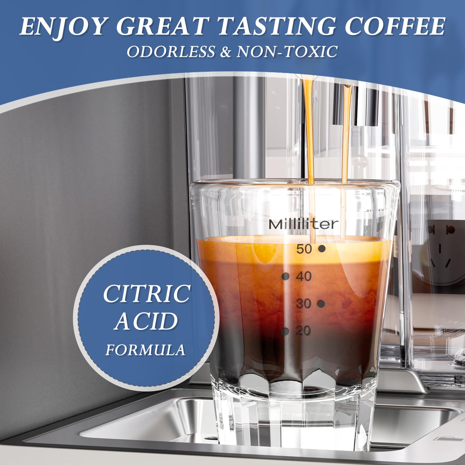 Anmumu Delonghi* Compatible Descaling Kit with 1 Pack Coffee Filter Replacements,Includes Descaling Solution(200ML)&DLSC002 Water Filters,Fits
