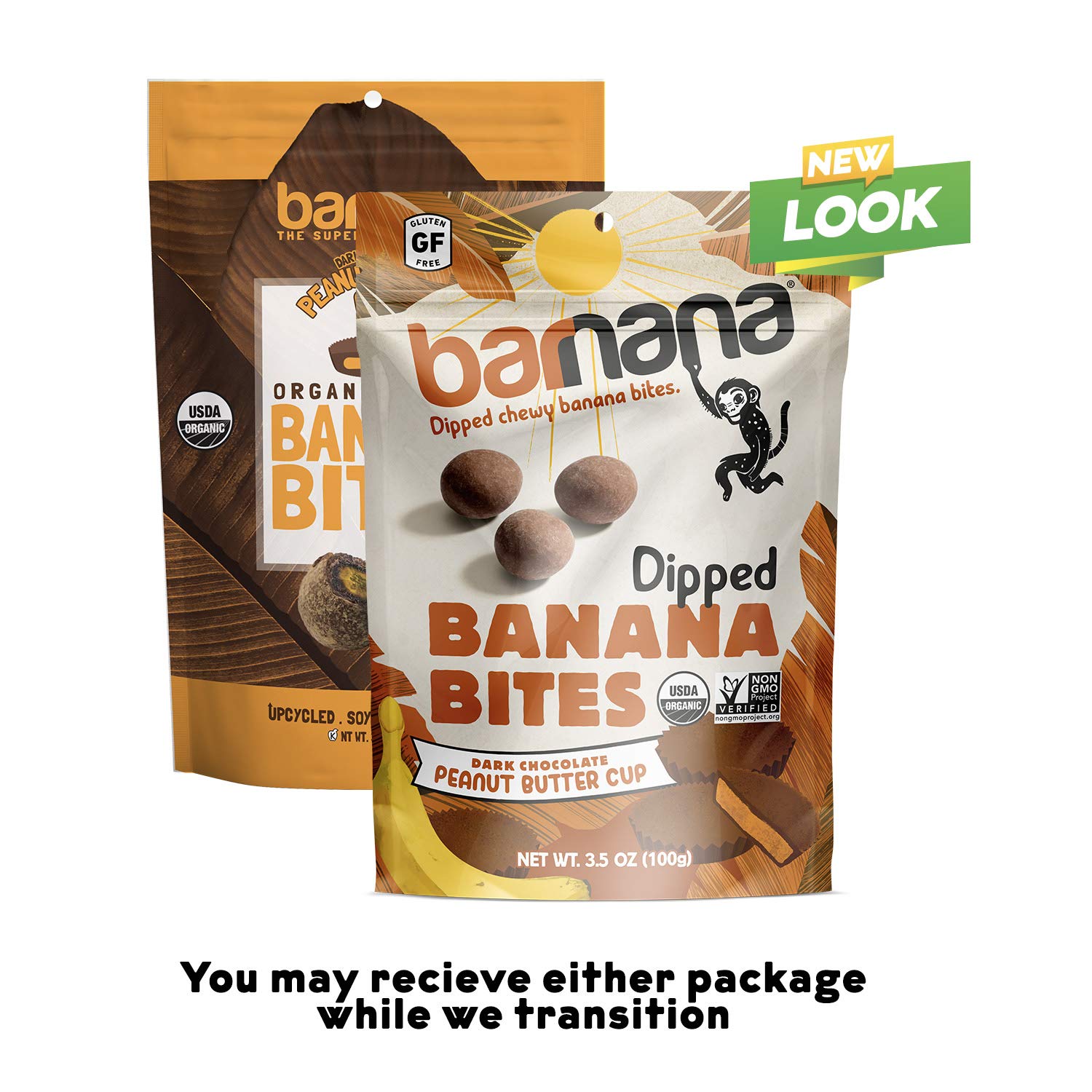 Barnana Organic Chewy Banana Bites, Peanut Butter Cup, 3.5 Ounce (Pack of 12)
