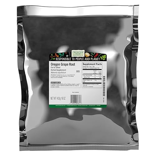 Frontier Co-op Oregon Grape Root, Cut and Sifted, Kosher | 16 Ounce (Pack of 1)