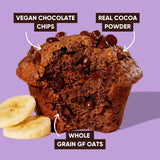 GoNanas Fudge Brownie Oat Flour Banana Bread Mix, Suitable for Plant Based Vegan Diets, Gluten Free Dairy Free Snacks, Healthy Snacks For Adults, Muffin Mix, Nut Free, Cupcakes Dessert, NON-GMO, 3pk
