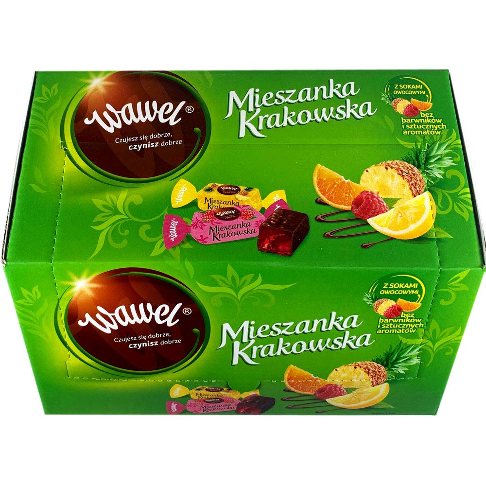 Polish Famous Candies, Mieszanka Krakowska, Fruit Jelly In Chocolate, Big Gift Box 2.8 Kg | 6.17 Lb