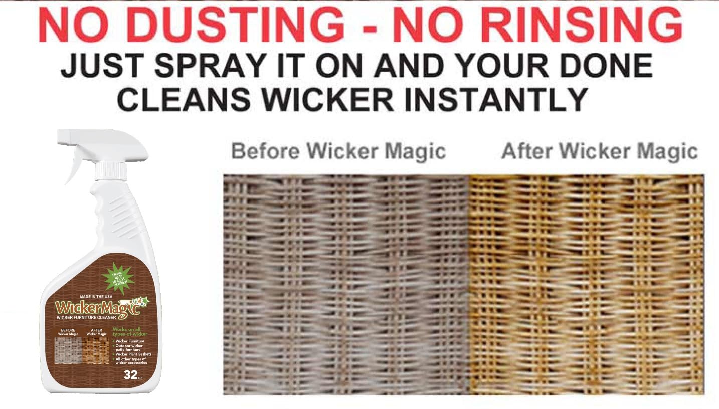 Screen Magic Wicker Magic Cleaner - Streak Free, Non-Toxic Wicker Cleaner - 1 Gallon
