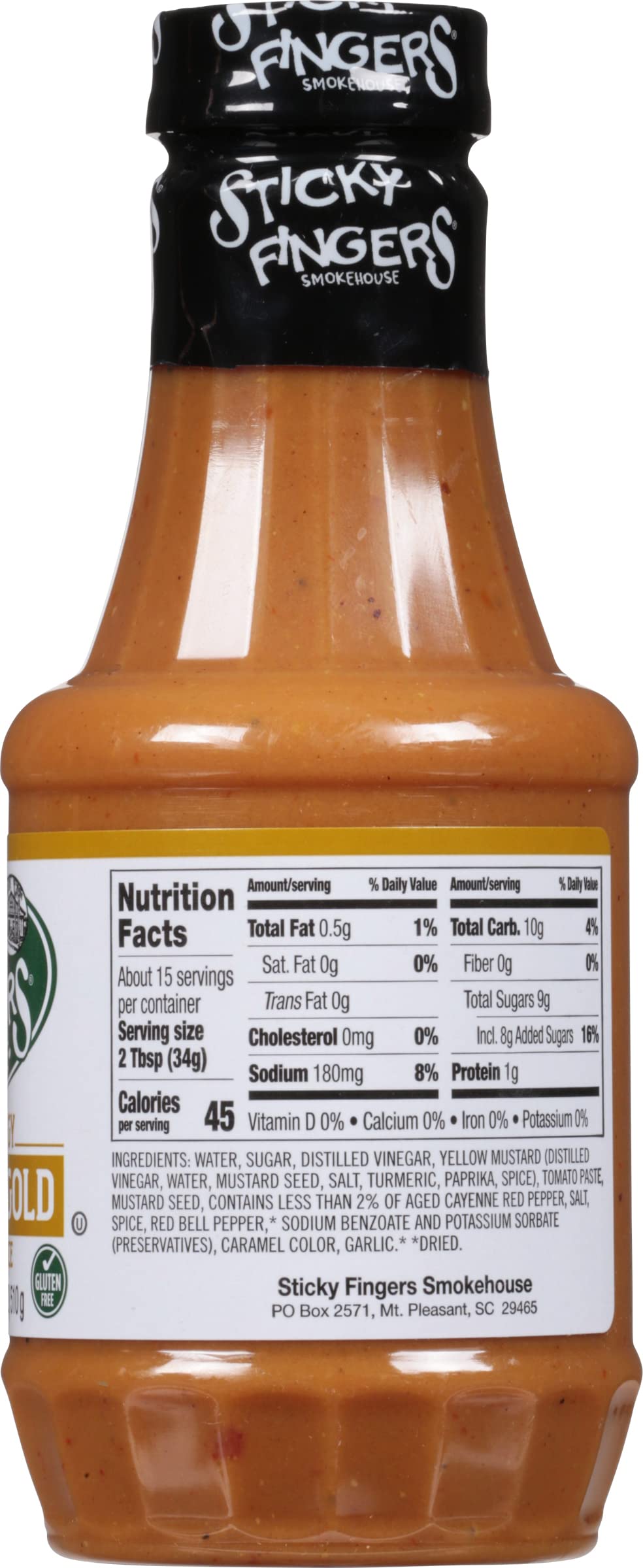 Sticky Fingers Carolina Classic Barbecue Sauce, 18 Ounces - Pack of 2