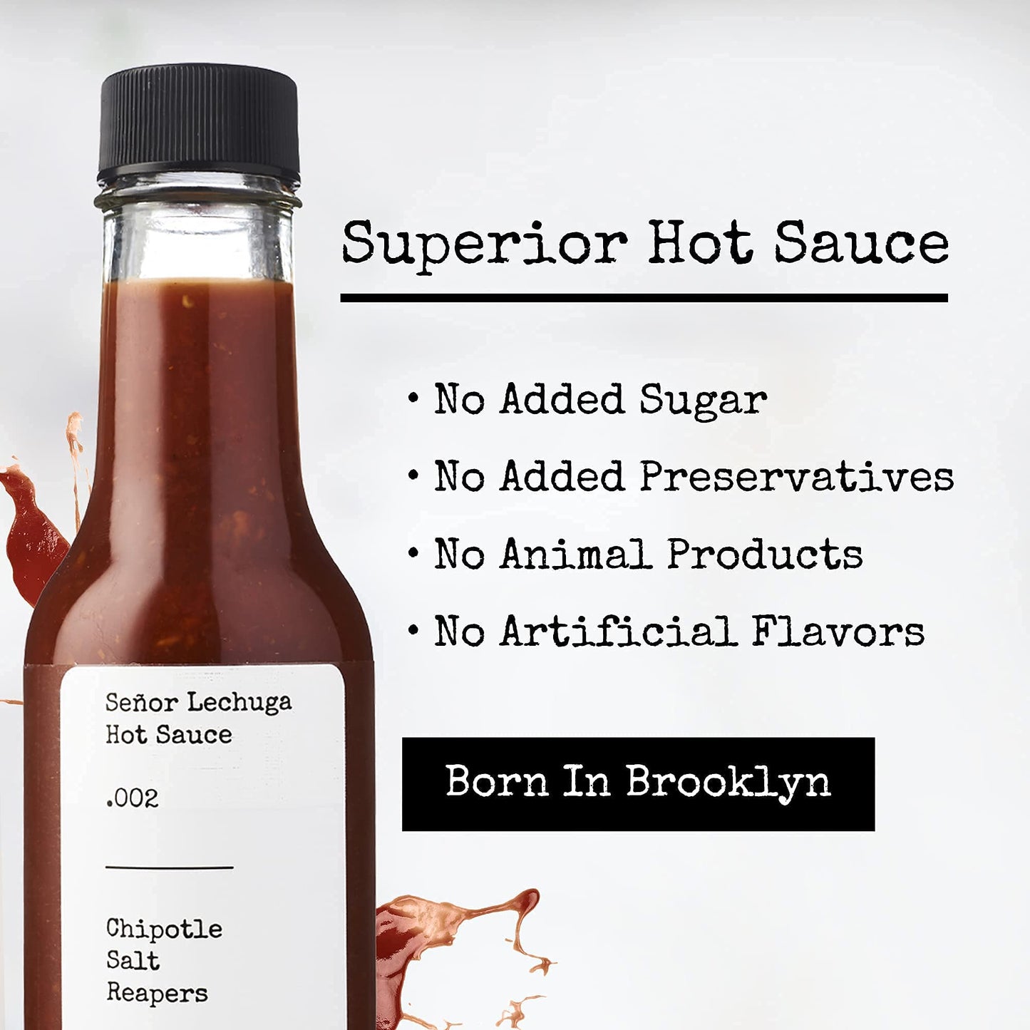 Señor Lechuga Hot Sauce - Hot Sauce Made from Carolina Reaper Peppers and Habanero Pepper - .002 Chipotle, Salt, Reaper