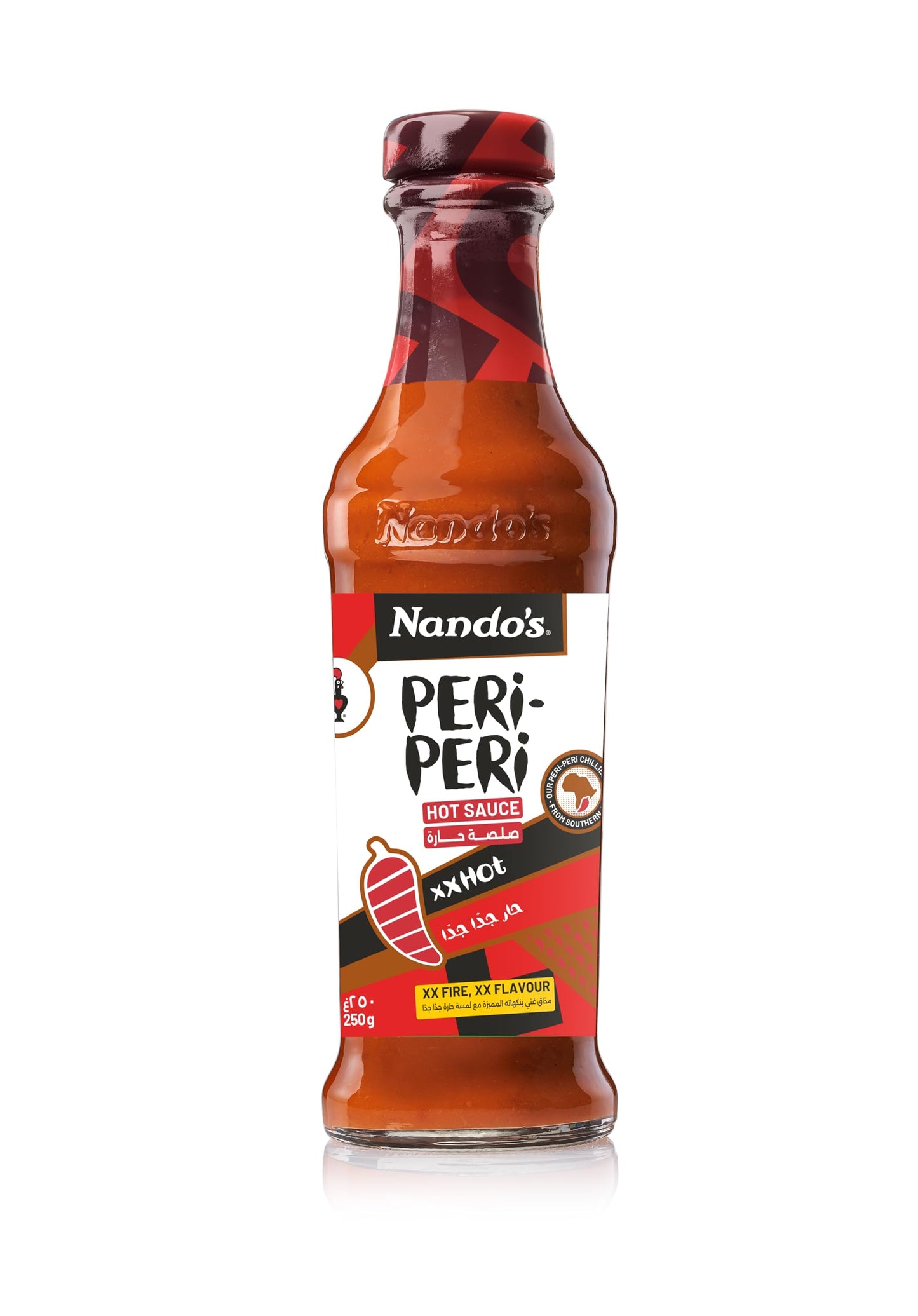 Nando's Peri-Peri XX Hot Sauce 2 by 9.1 oz LARGE dble Size South African (Extra Extra Hot)