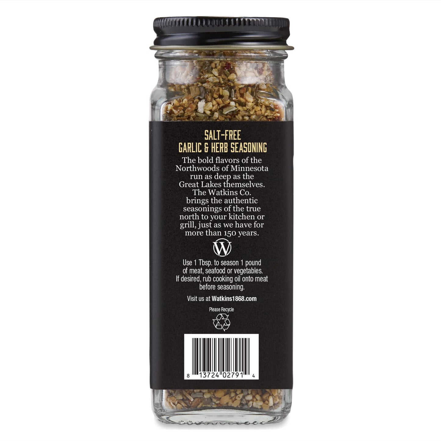 Watkins 2305863 2.6 oz Garlic Herb Salt Free Organic Seasoning - Pack of 12