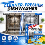 Dishwasher Cleaner Deodorizer Tablets, 24 Pack Dishwasher Cleaning Tablets Descaler Pods for Limescale, Calcium & Hard Water Stains, Lemon Dishwasher