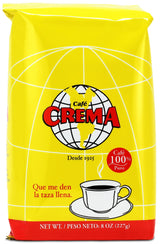Cafe Crema Ground Coffee from Puerto Rico, 8 ounce bag (Pack of 1)