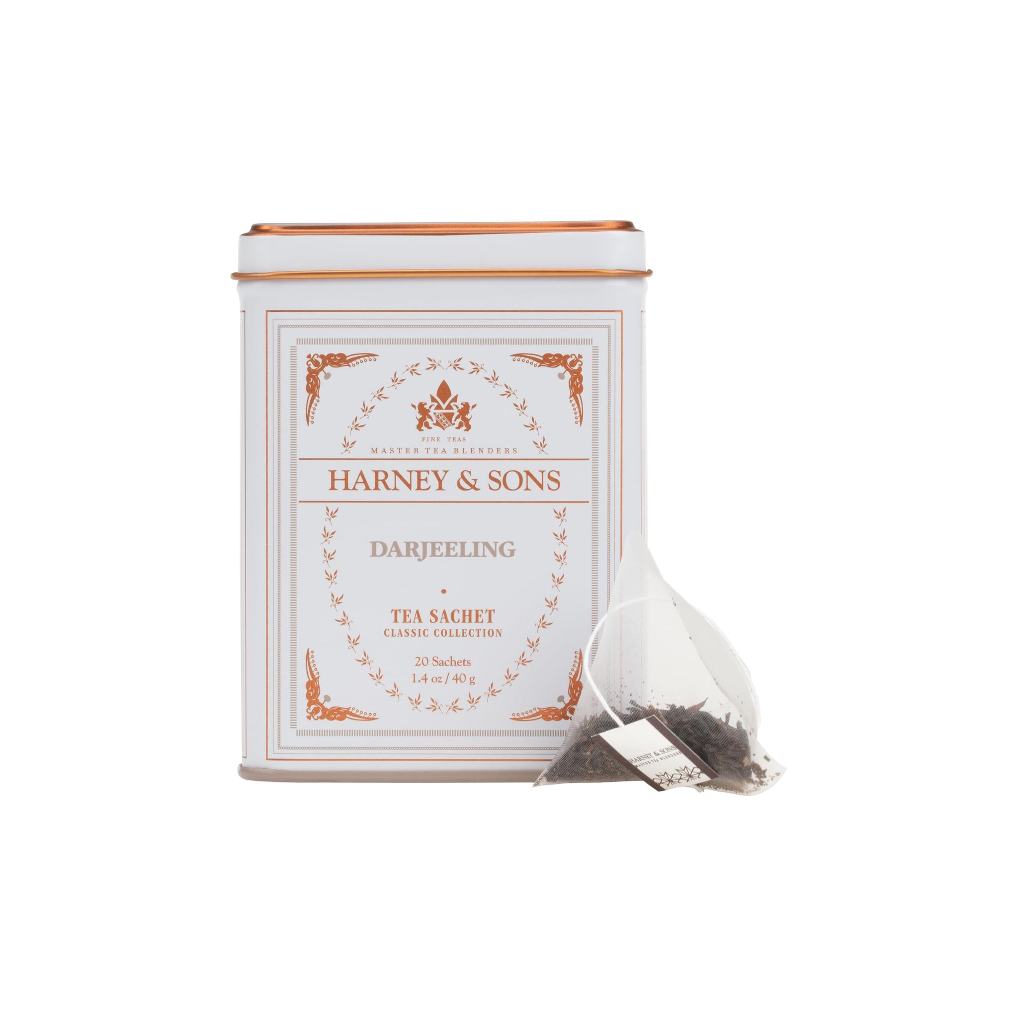 Harney & Sons Darjeeling Black Tea, 20 Sachets of Black Tea | Classic Collection, 20 sachet tin