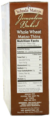 Yehuda Whole Wheat Matzo, 10.5 oz