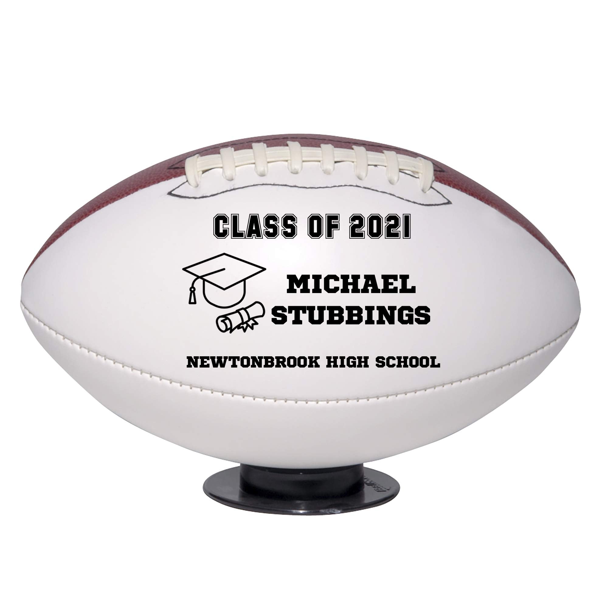 Personalized Custom Graduation 2024 Football Gift - Graduation Class of 2024 - Graduation Gift for Boy - Graduation Gift for Girl (Regulation