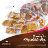 Oregon Farm Fresh Snacks Salted Caramel Gourmet Candy - Individually Wrapped Candy - Vanilla & Sea Salt Caramels - Soft & Chewy Oregon Products (32oz)