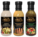 Teta Foods Assorted Selection of Middle Eastern Dressings and Marinades (Tahini Shawarma Fattoush)