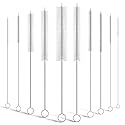 Iwooduubb 10-Packs Premium Straw Cleaner Brush in Mixed Sizes, 8IN Long Reusable Stainless Steel Cleaning Brushes Set with Soft Sturdy Nylon Bristles