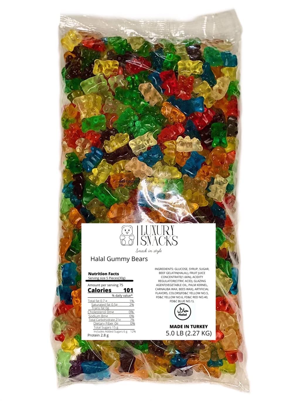 Halal gummy bears by Luxury Snacks (HALAL)