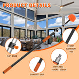 SISUPASSIE 20FT Reach Cobweb Duster with Extension Pole, High Ceiling Long Duster with 3-12FT Telescoping Pole, Spider Web Brush for Indoor Outdoor