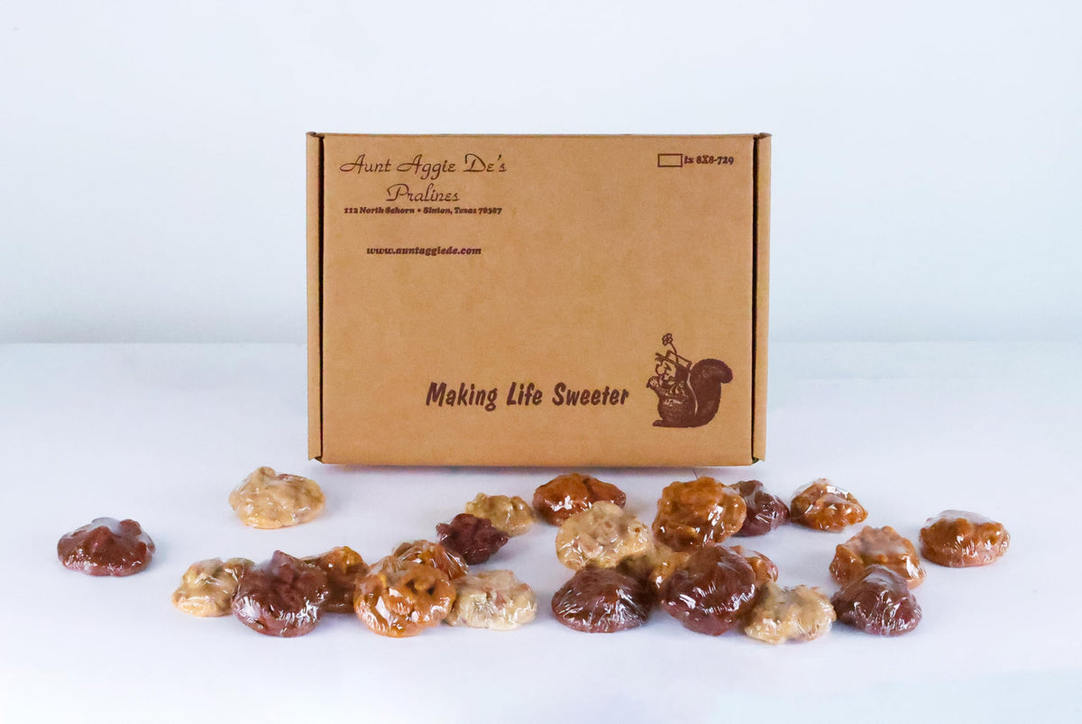 Aunt Aggie De's Box of 12 Pralines, 2 oz (Chocolate)
