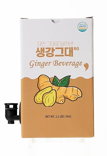 Korean Ginger Juice Concentrate 1kg - Low-Temp Extract, Less Spicy, Easy on Stomach - Make 6L+ Ginger Tea - No Additives, HACCP Certified - ???
