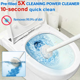 XFKJOR Toilet Brush and Holder Set - Disposable Toilet Wand Refills with Toilet Bowl Cleaners, Toilet Wand Kit Includes 20 Refill Heads, Wand